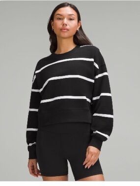 Perfectly Oversized Cropped Crew - stripe